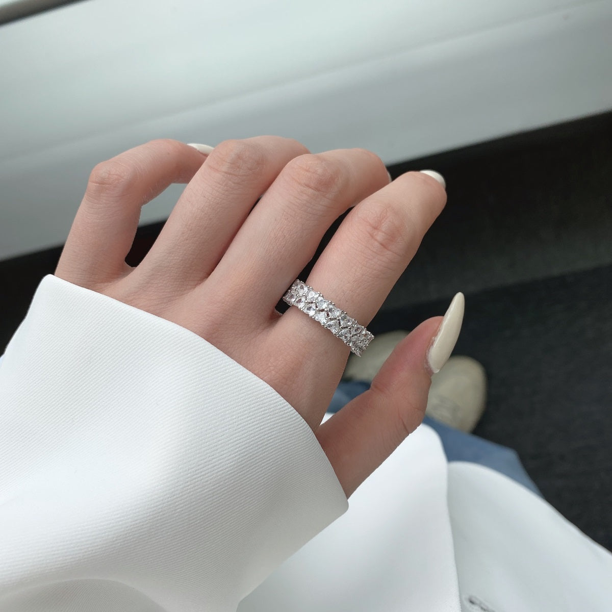 [Royal Jewellery]Sparkling Full Heart Ring