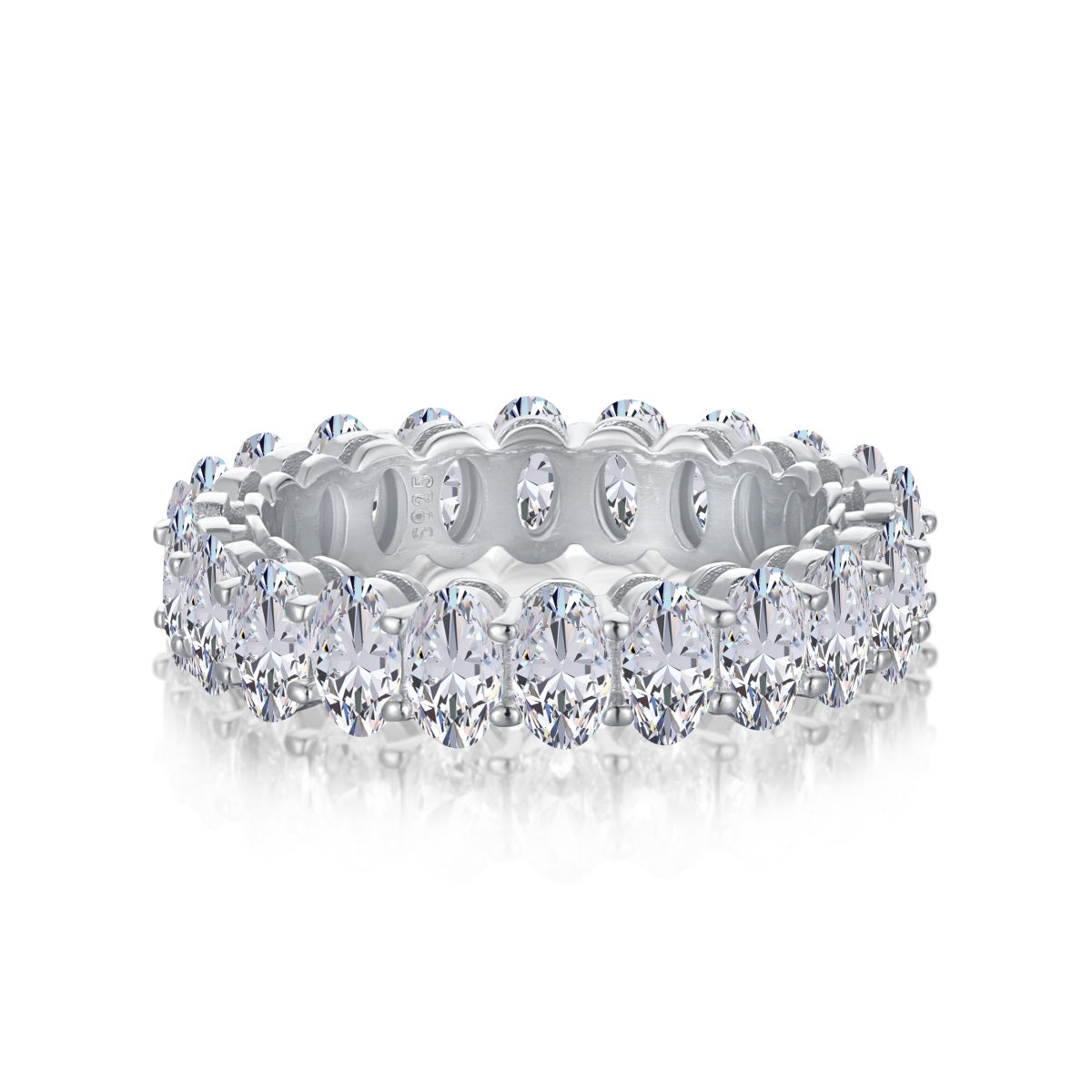 [Royal Jewellery]Ornate Oval Cut Tennis Ring