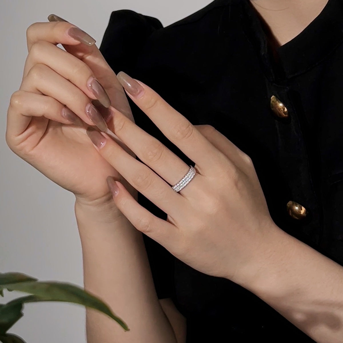 [Royal Jewellery]Dainty Round Cut Tennis Ring