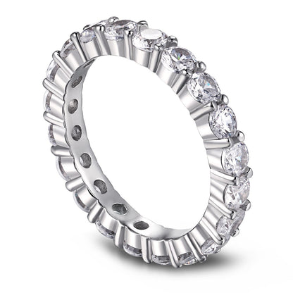 [Royal Jewellery]Sparkling Round Cut Tennis Ring