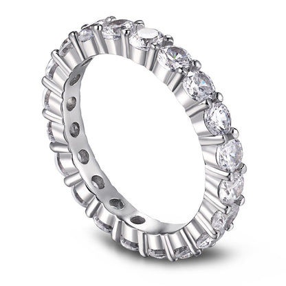 [ROYAL]Sparkling Round Cut Tennis Ring