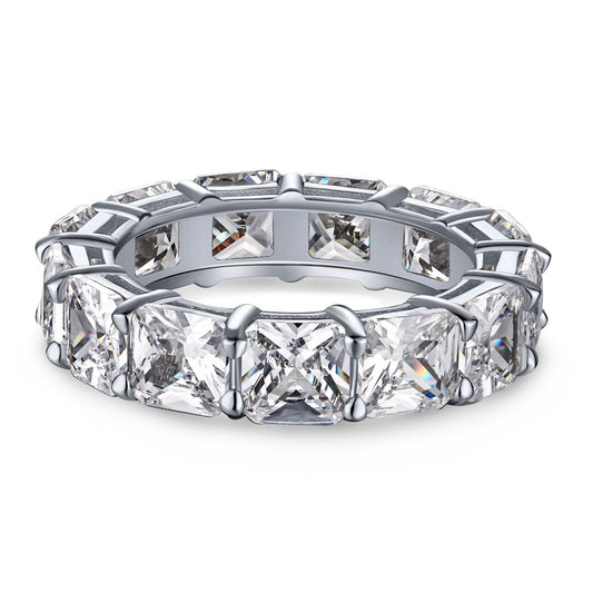 [Royal Jewellery]Elegant Princess Cut Tennis Ring