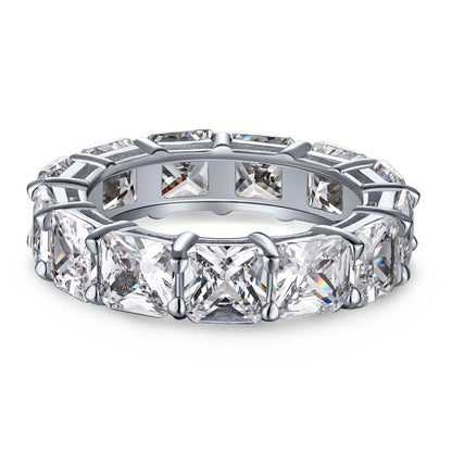 [ROYAL]Elegant Princess Cut Tennis Ring