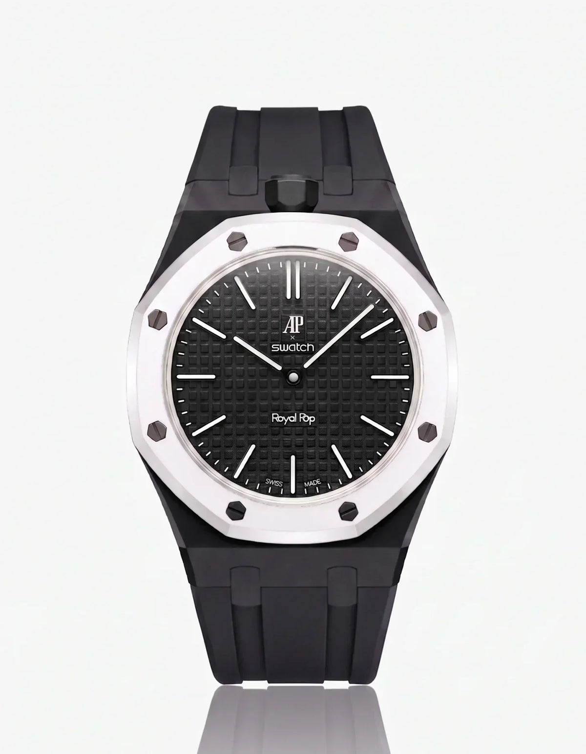 Silicone Strap & Case Royal Pop Ocho Negro(Customize  Colors)