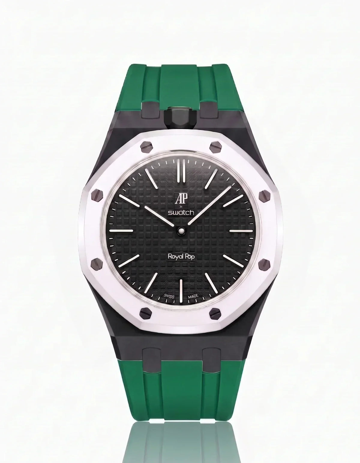Silicone Strap & Case Royal Pop Ocho Negro(Customize  Colors)