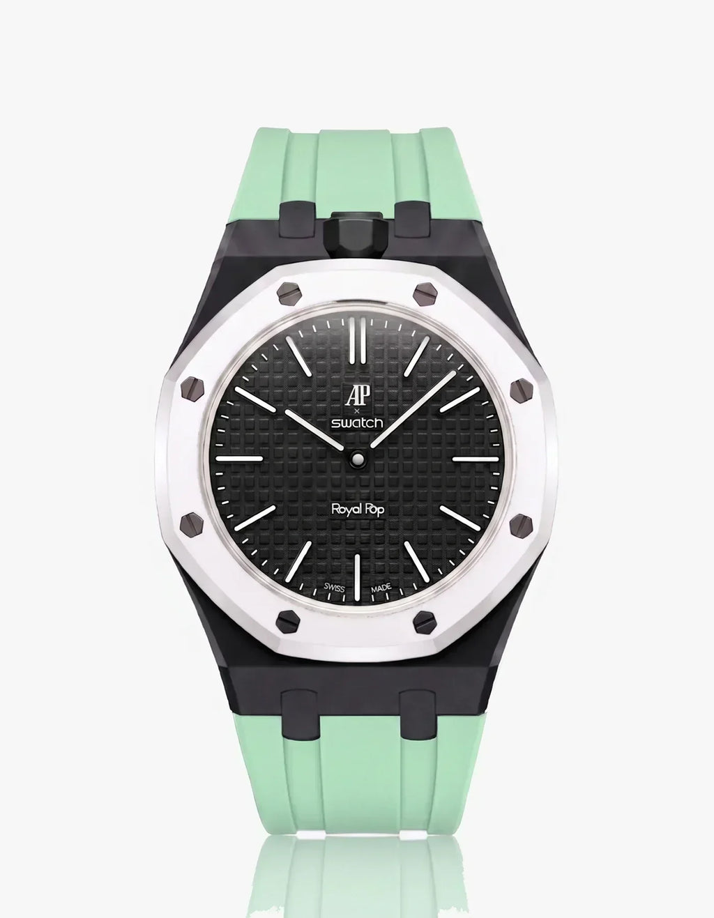 Silicone Strap & Case Royal Pop Ocho Negro(Customize  Colors)