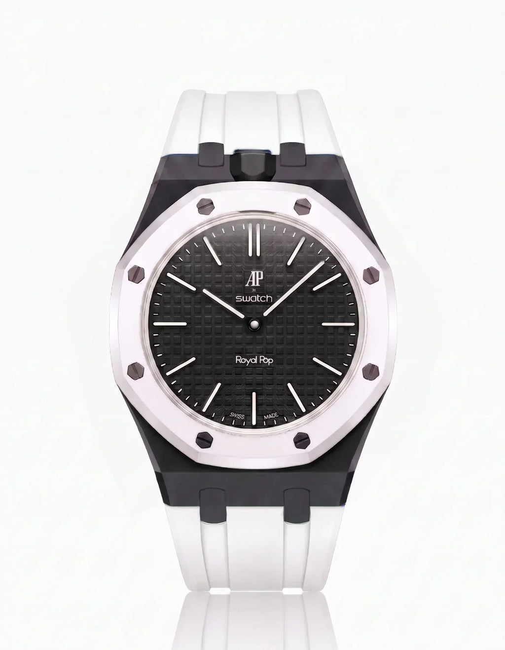 Silicone Strap & Case Royal Pop Ocho Negro(Customize  Colors)