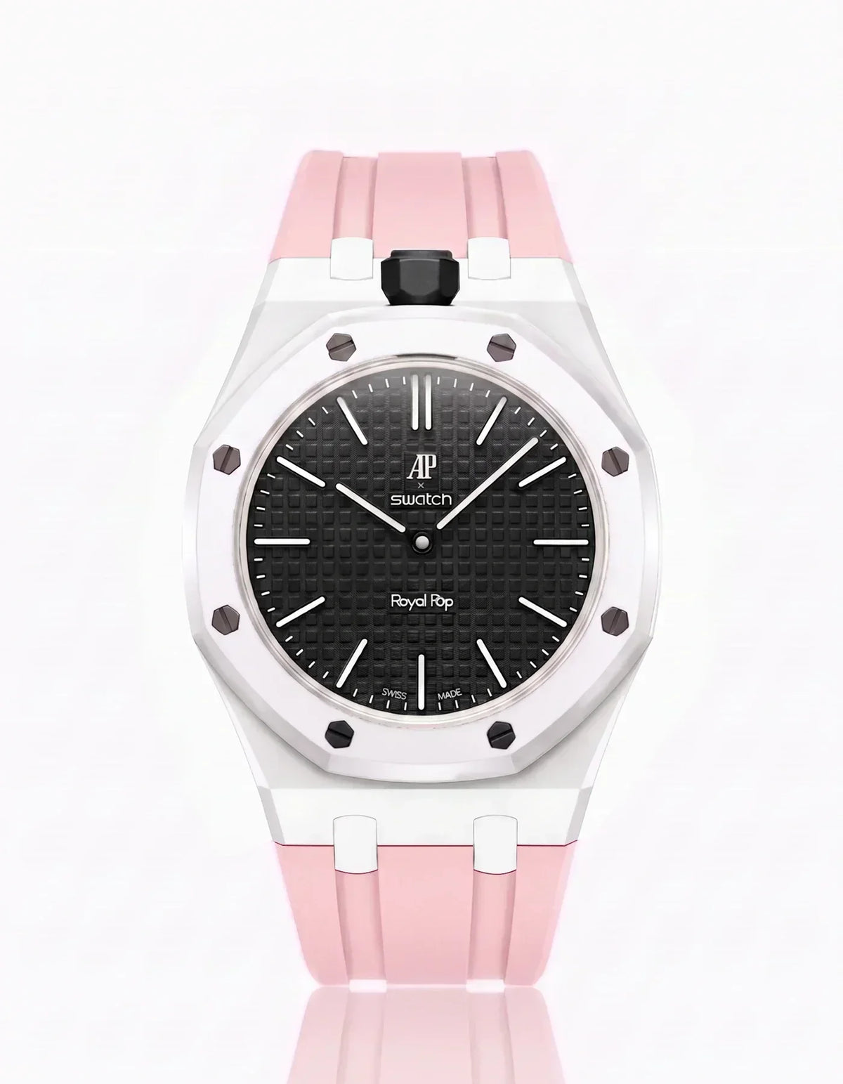 Silicone Strap & Case Royal Pop Ocho Negro(Customize  Colors)