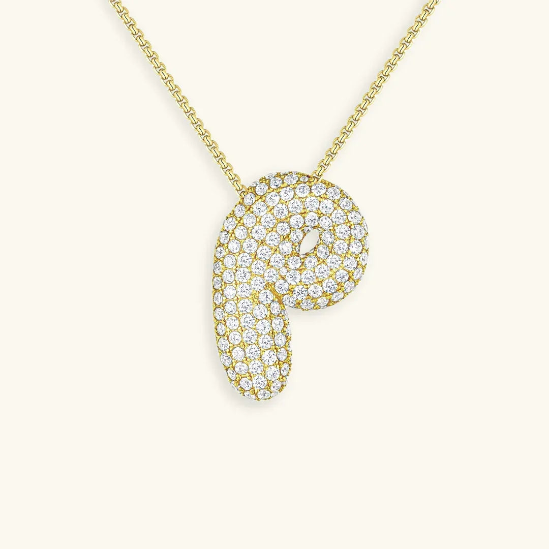 [Royal&Vicky] Bubble-Initialen-Diamantkette