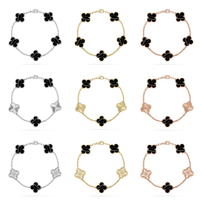[Royal Jewellery] CLOVER 5 MOTIF PULSAR STONE BRACELET COLLECTION