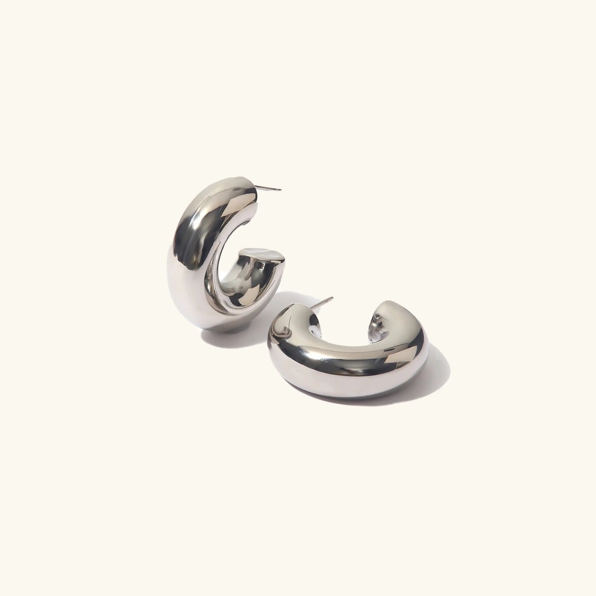 {"[Royal&Vicky]Natalia Chunky Gold Hoops"}