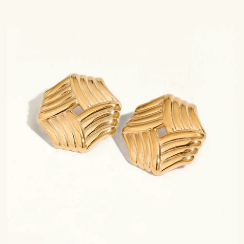 [Royal&Vicky] Vanessa Criss-Cross Goldohrringe