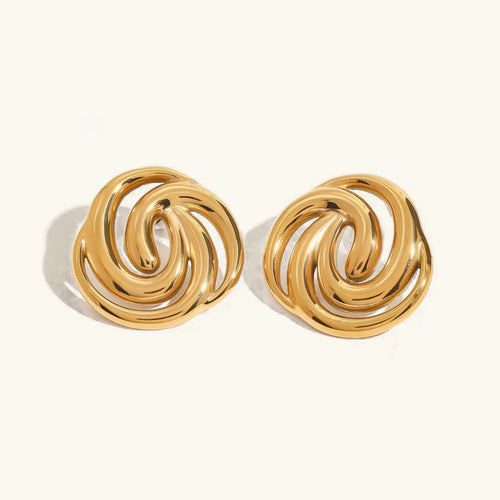 [Royal&Vicky]ジャニス トリプルスパイラル ゴールドピアス