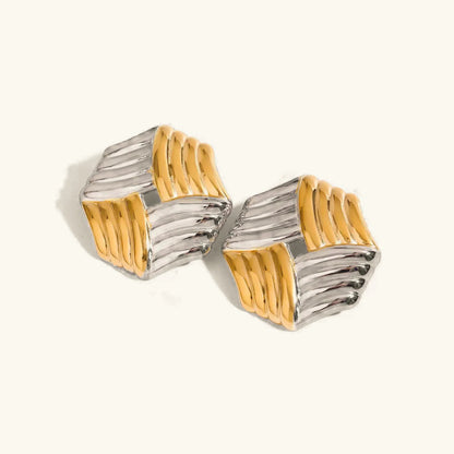 [Royal&Vicky] Vanessa Criss-Cross Goldohrringe