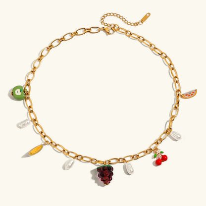 [Royal&Vicky] Michelle Frucht-Anhänger Goldkette