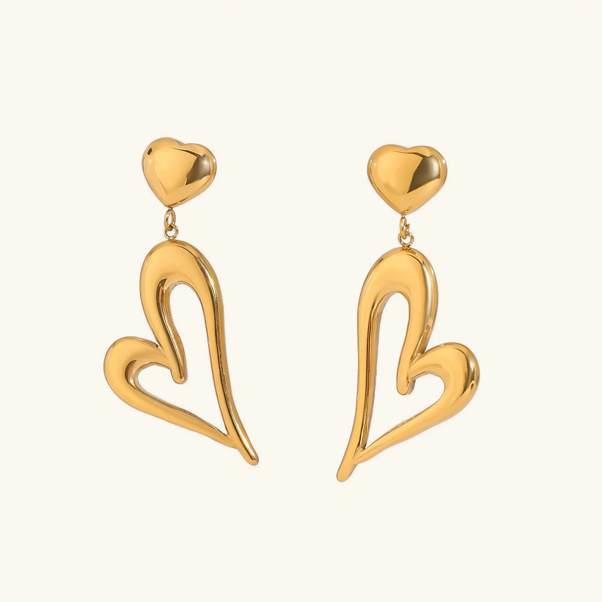 [Royal&Vicky]Venus Goldherz-Ohrringe