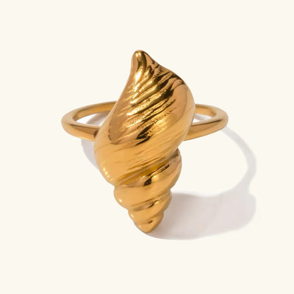 [Royal&Vicky]Ohana Meeresmuschel Goldring