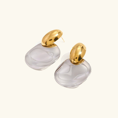 [Royal&Vicky]Destiny Chunky Gold-Ohrhänger