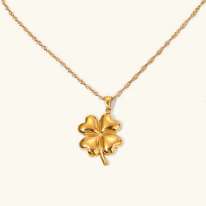 [Royal&Vicky]Ella Clover Goldhalskette