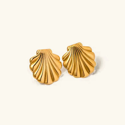 [Royal&Vicky]Bayside Gold Muschel Ohrringe