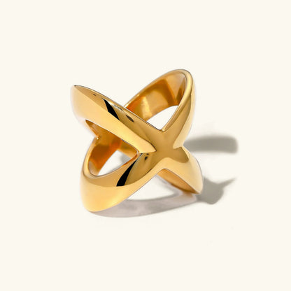 [Royal&Vicky]Goldener Kreuzring Carolyn
