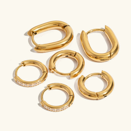 [Royal&Vicky]Florielle Staple-Creolen-Set