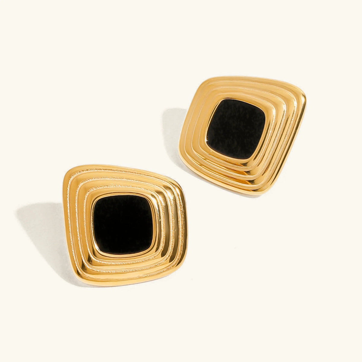[Royal&Vicky]Geometrische goldene Sylvie-Ohrringe