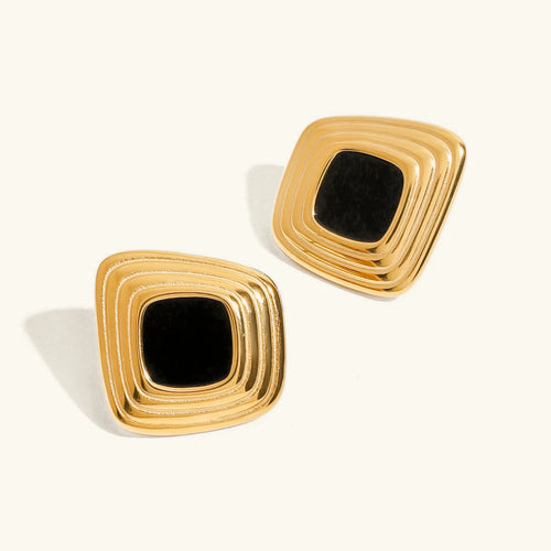 [Royal&Vicky]Geometrische goldene Sylvie-Ohrringe