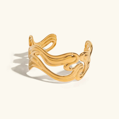 [Royal&Vicky]Anissa Wavy Goldarmband