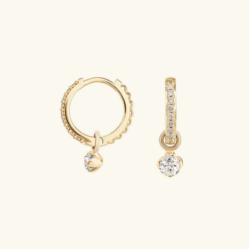 [Royal&Vicky]Blake Reversible Diamond Hoops