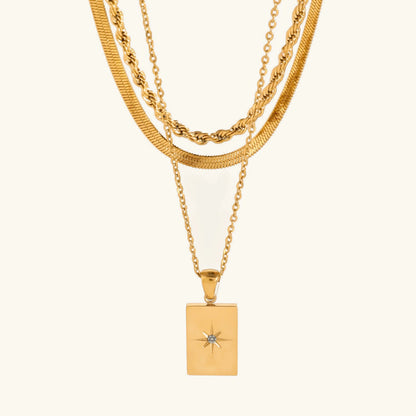[Royal&Vicky]Raphaela Layered Gold Necklace