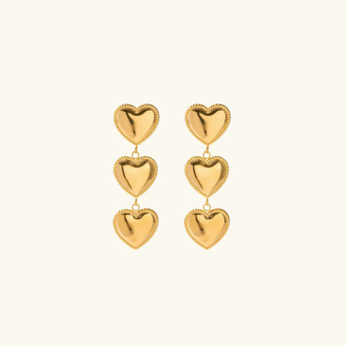 [Royal&Vicky]Aimee Gold-Herzohrringe