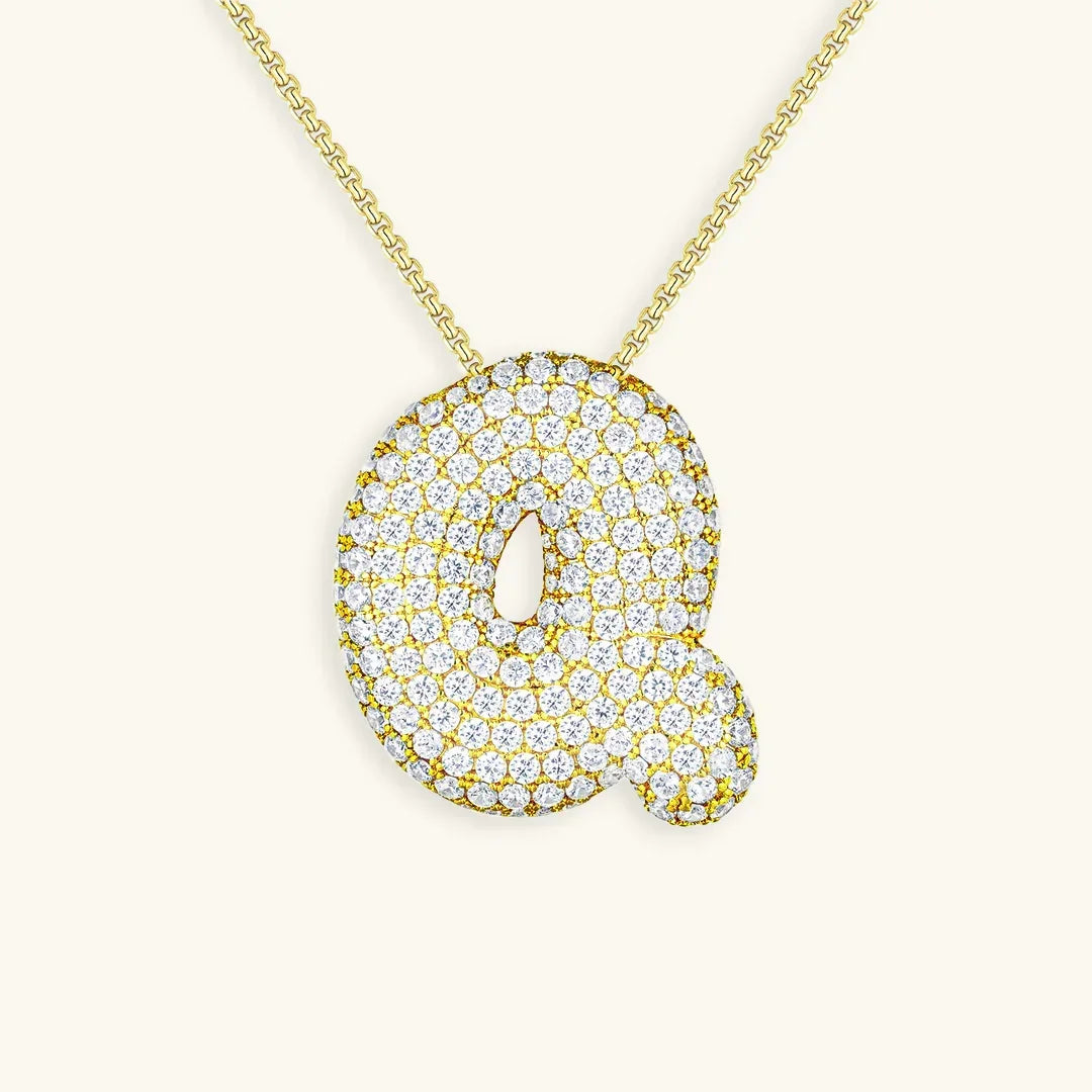 [Royal&Vicky] Bubble-Initialen-Diamantkette