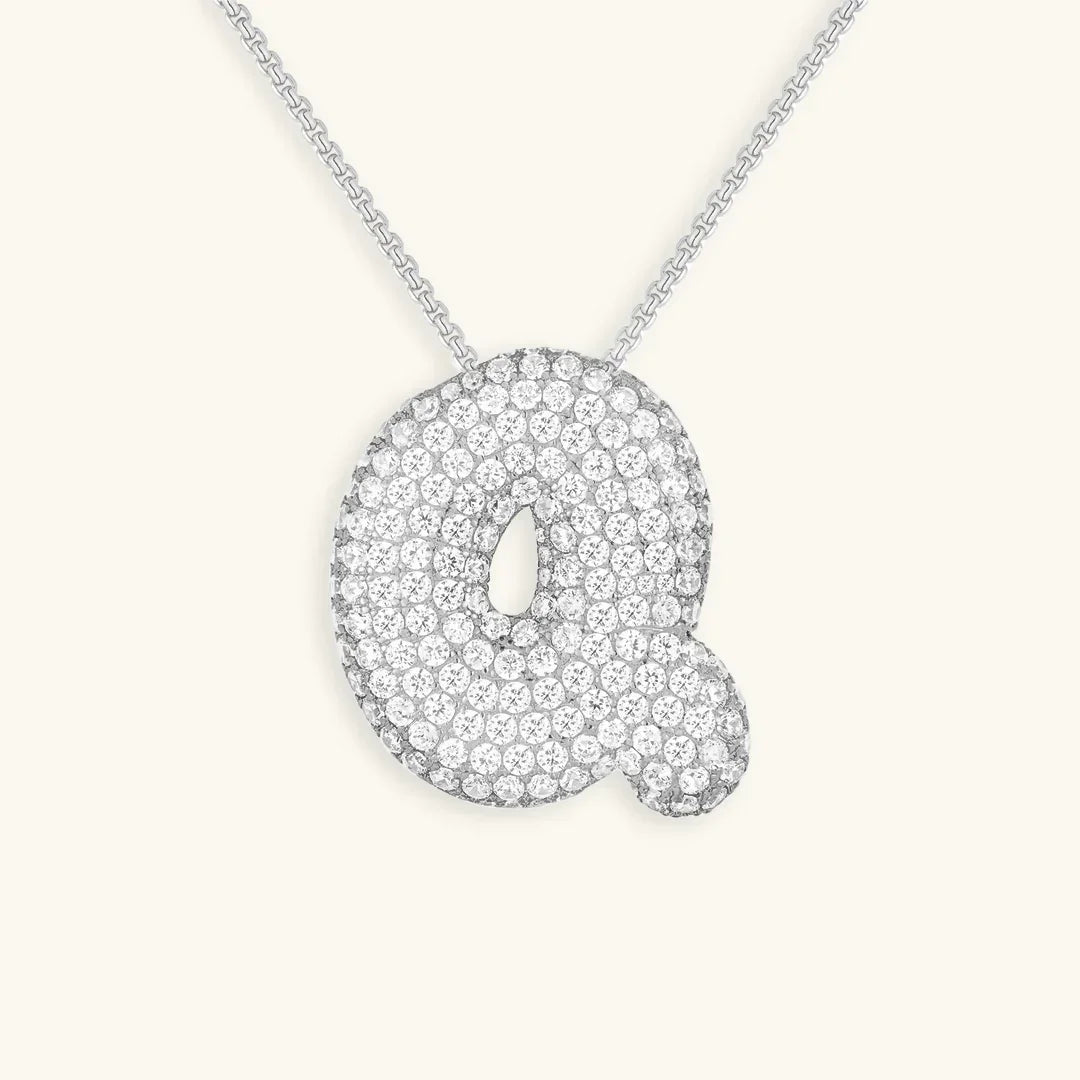 [Royal&Vicky] Bubble-Initialen-Diamantkette