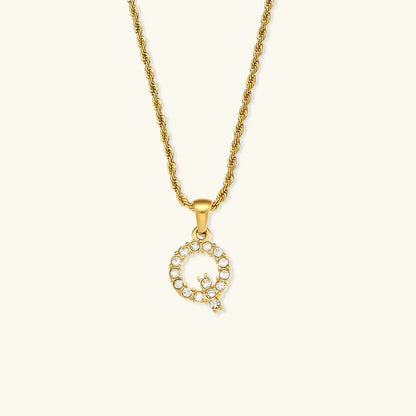 [Royal&Vicky]Maeve Buchstaben Initial Diamant Halskette