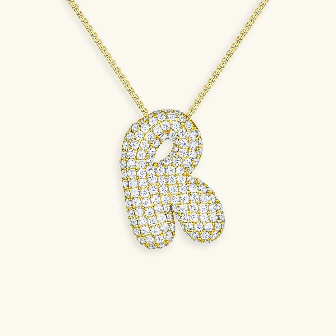 [Royal&Vicky] Bubble-Initialen-Diamantkette