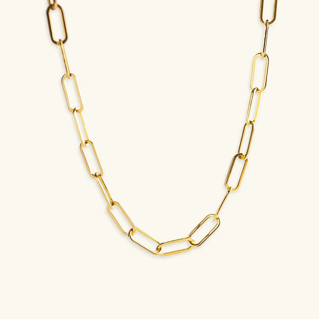 [Royal&Vicky]Ria Gold Paperclip-Kettenhalskette