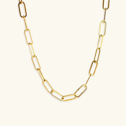 [Royal&Vicky]Ria Gold Paperclip-Kettenhalskette