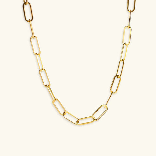 [Royal&Vicky]Ria Gold Paperclip-Kettenhalskette