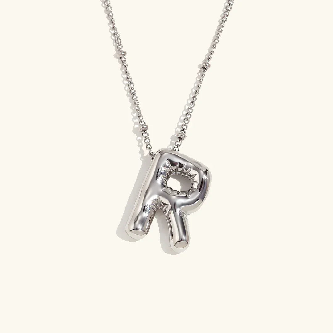 [Royal&Vicky]Goldene Halskette mit Ballon-Initialbuchstaben
