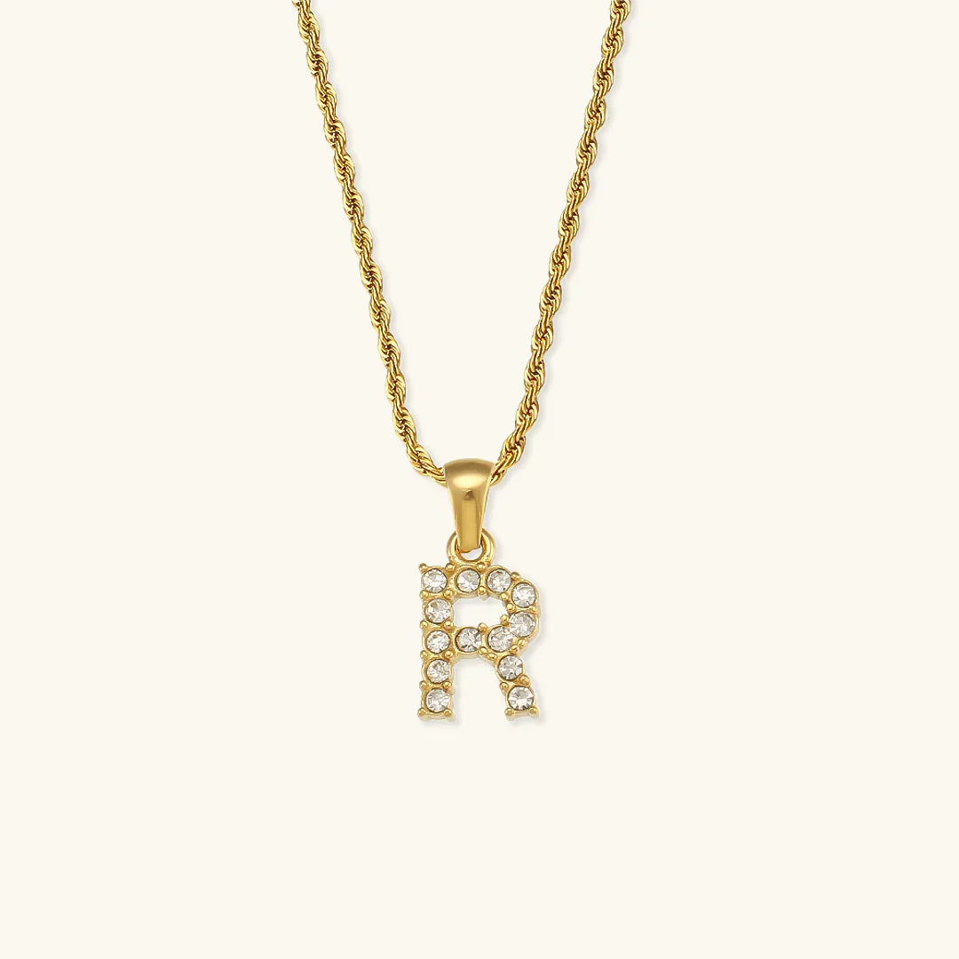 [Royal&Vicky]Maeve Buchstaben Initial Diamant Halskette