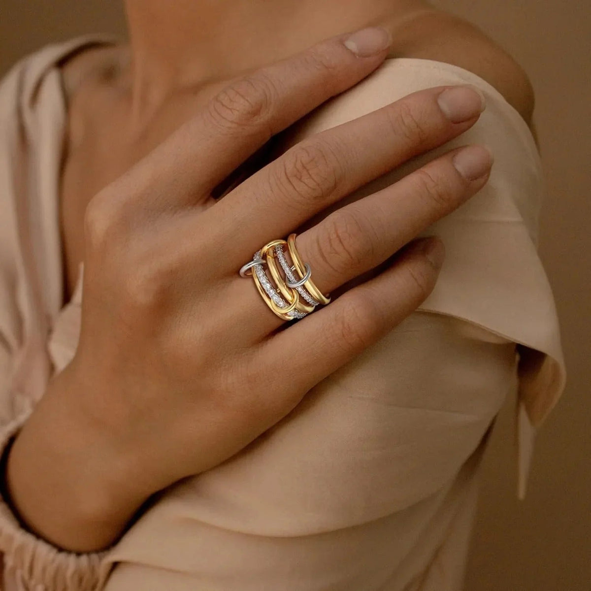 [Royal&Vicky]Vera Stacked Diamond Ring