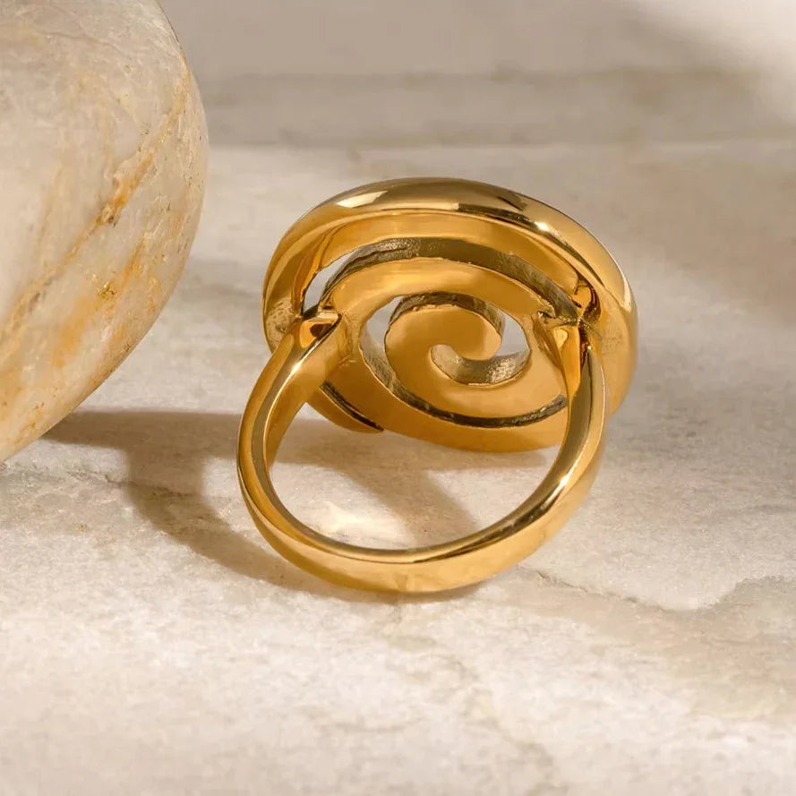 [Royal&Vicky]Christy Spiral Goldring