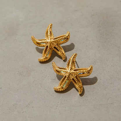 [Royal&Vicky]Aquatta Gold Starfish Earrings