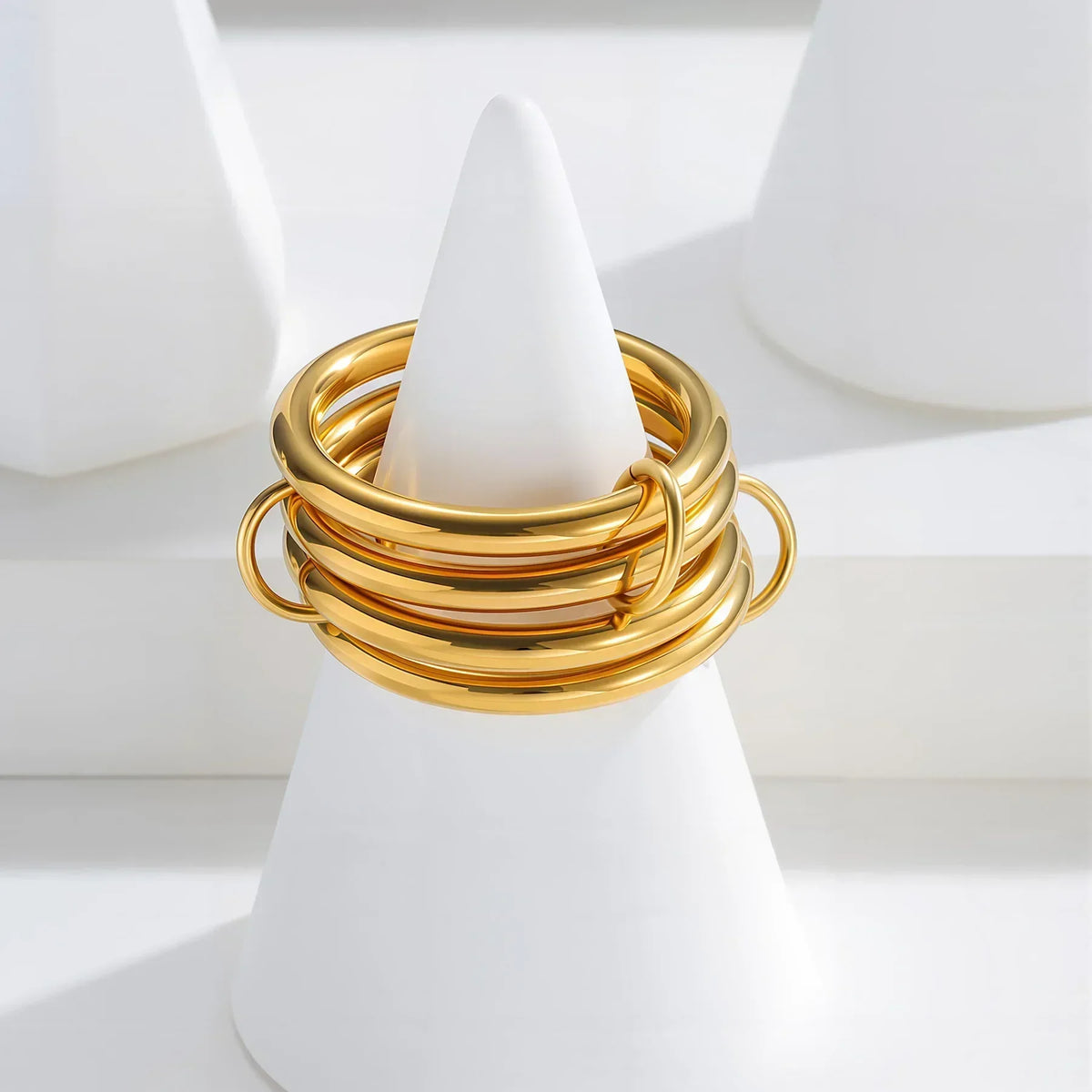 [Royal&Vicky]Alexandria Two-Tone Stacked Ring