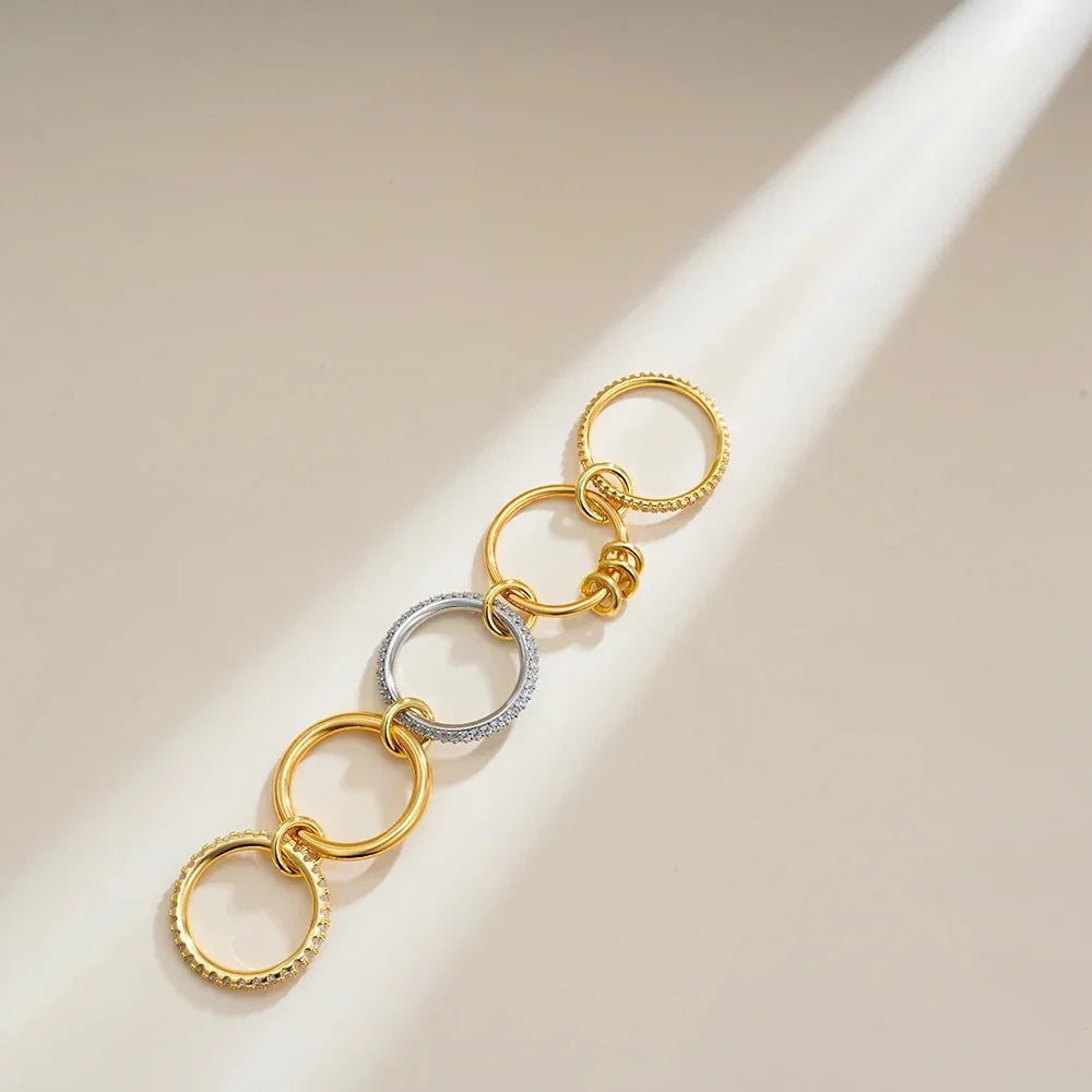[Royal&Vicky]Blaise Stacked Diamond Ring