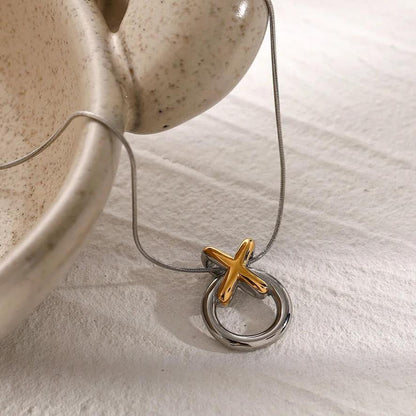 [Royal&Vicky]Mirabelle Ring Knot Halskette