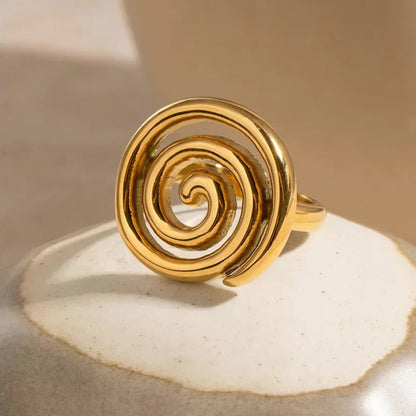 [Royal&Vicky]Christy Spiral Goldring