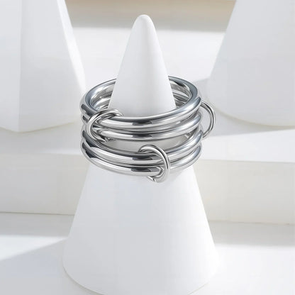 [Royal&Vicky]Alexandria Two-Tone Stacked Ring