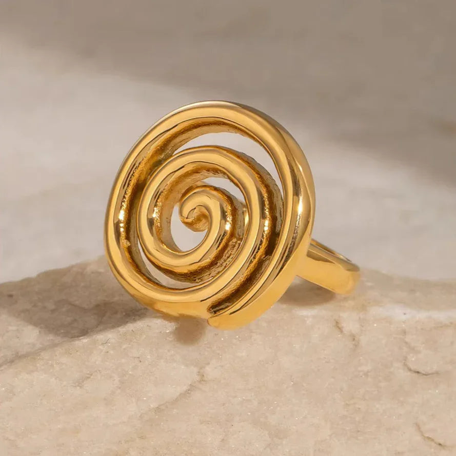[Royal&Vicky]Christy Spiral Goldring